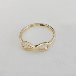 Small Yellow Gold Infinity Ring