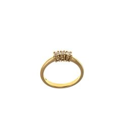 Yellow Gold Ring Trilogy Basic 0,15ct