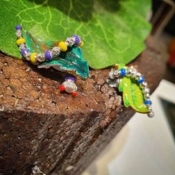 Caterpillar on leaf Pendant