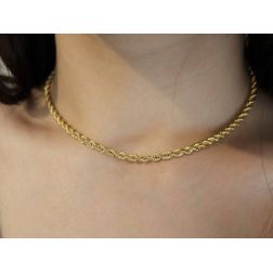 Photo of worn Rope necklace 3.80mm