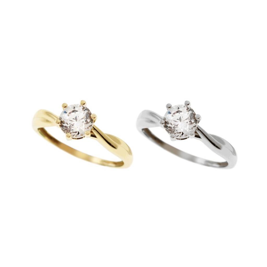 Anello Solitario Vite con Zircone