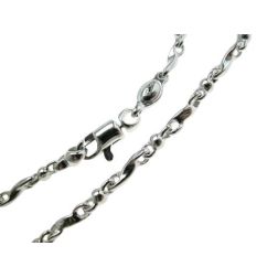 Torchon and Sphere Chain in 18kt White Gold