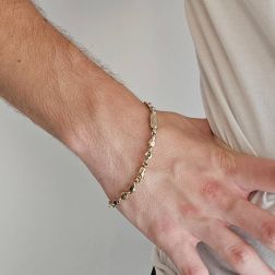 Bracciale D&R in Oro bianco e giallo foto indossata