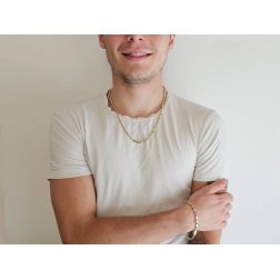 Bracciale D&R in Oro bianco e giallo foto indossata