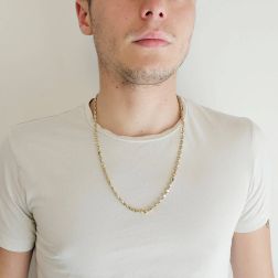 Collana D&R in Oro bianco e giallo  foto indossata