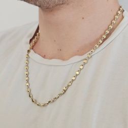 Collana D&R in Oro bianco e giallo  foto indossata