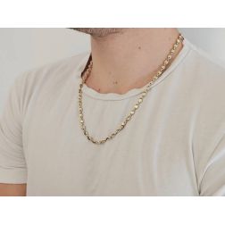 Collana D&R in Oro bianco e giallo  foto indossata