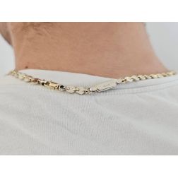 Collana disc sequin in Oro Bianco e Giallo foto indossata