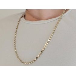 Photo of worn White and Yellow Gold disc sequin necklace