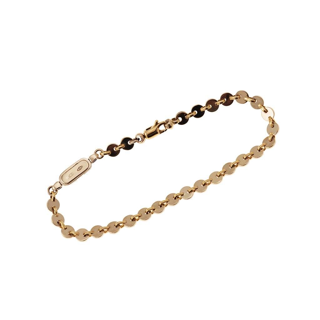 Bracciale disc sequin in Oro Bianco e Giallo