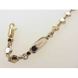 D&R necklace in White and Yellow Gold