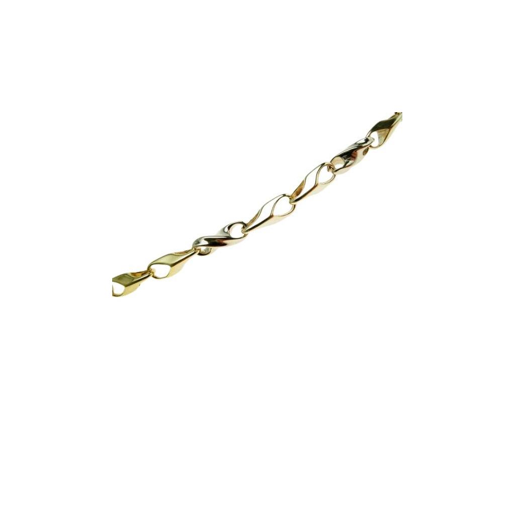 Bracciale 2+1 torchon in Oro Giallo e Bianco