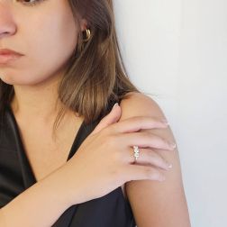 Photo of worn Ring Trilogy Basic 1,70ct GIA Certificate