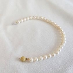 Bracciale perle Sfera Diamantata Gialla