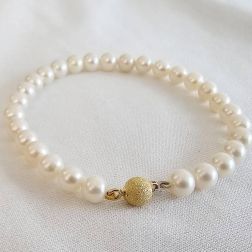 Bracciale perle Sfera Diamantata Gialla