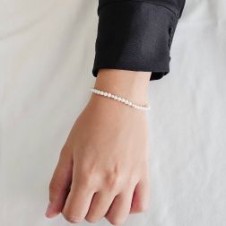 Bracciale Perle Delicious Oro Bianco foto indossata