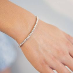Bracciale Tennis Diamanti 2.5mm foto indossata