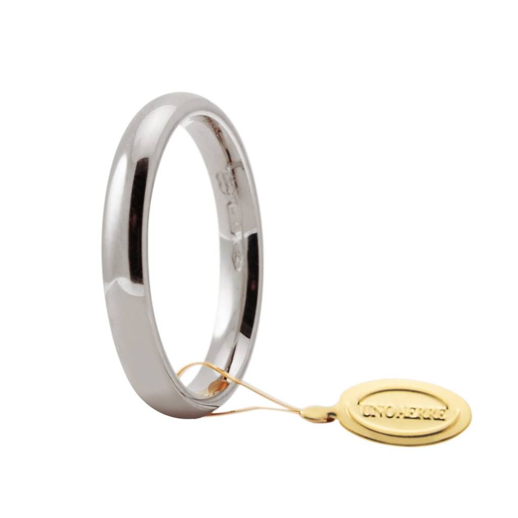 Fede Comoda Oro Bianco 3mm UNOAERRE