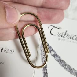Fermasoldi a Graffetta Tonda Scalare in Oro Giallo