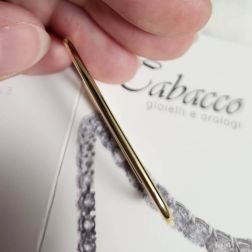 Fermasoldi a Graffetta Tonda Scalare in Oro Giallo