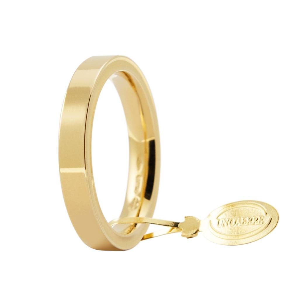Wedding Band Cerchi di Luce 3,5 mm Yellow Gold by UNOAERRE