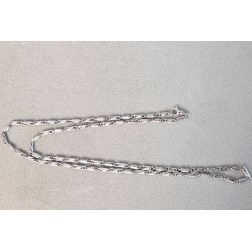 Collana Laccio 70cm catena Lumachina Tubolare Oro Bianco