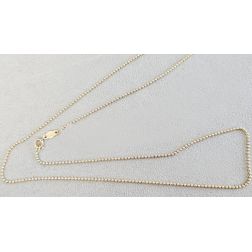 Collana con Palline 60cm x 1.50mm in Oro Giallo