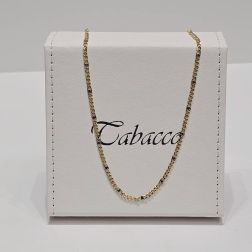 Collana 5+1 grumetta & traversino bicolore 50cm x 2.50mm