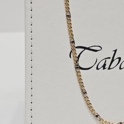 5+1 curb chain and crossbar necklace 50cm x 2.50mm in 18kt two-tone