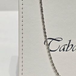 Collana Rolò Brillantata 50cm x 2.70mm Oro Bianco