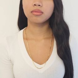 Collana Veneta 61cm 1.9mm in Oro Giallo foto indossata