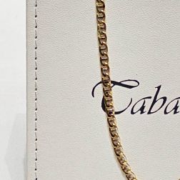 Yellow and White Gold 50cm x 3.50mm Traversino Necklace