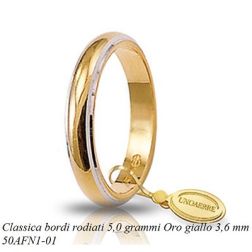 Wedding Band Classic 5g with white borders UNOAERRE
