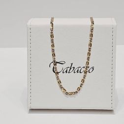 Collana 50cm 1+1 Pernice e Grumetta Bicolore Alternate