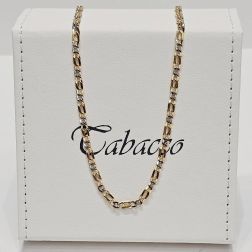 Collana 50cm 1+1 Pernice e Grumetta Bicolore Alternate