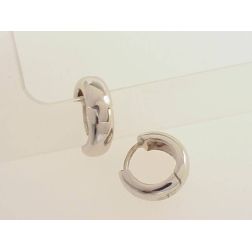 Boccole tonde bombate in Oro Bianco 18kt