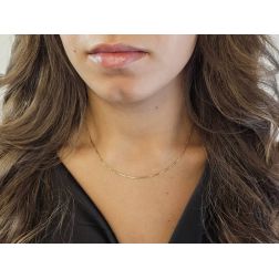 Girocollo Veneta 0,9mm in Oro Giallo foto indossata