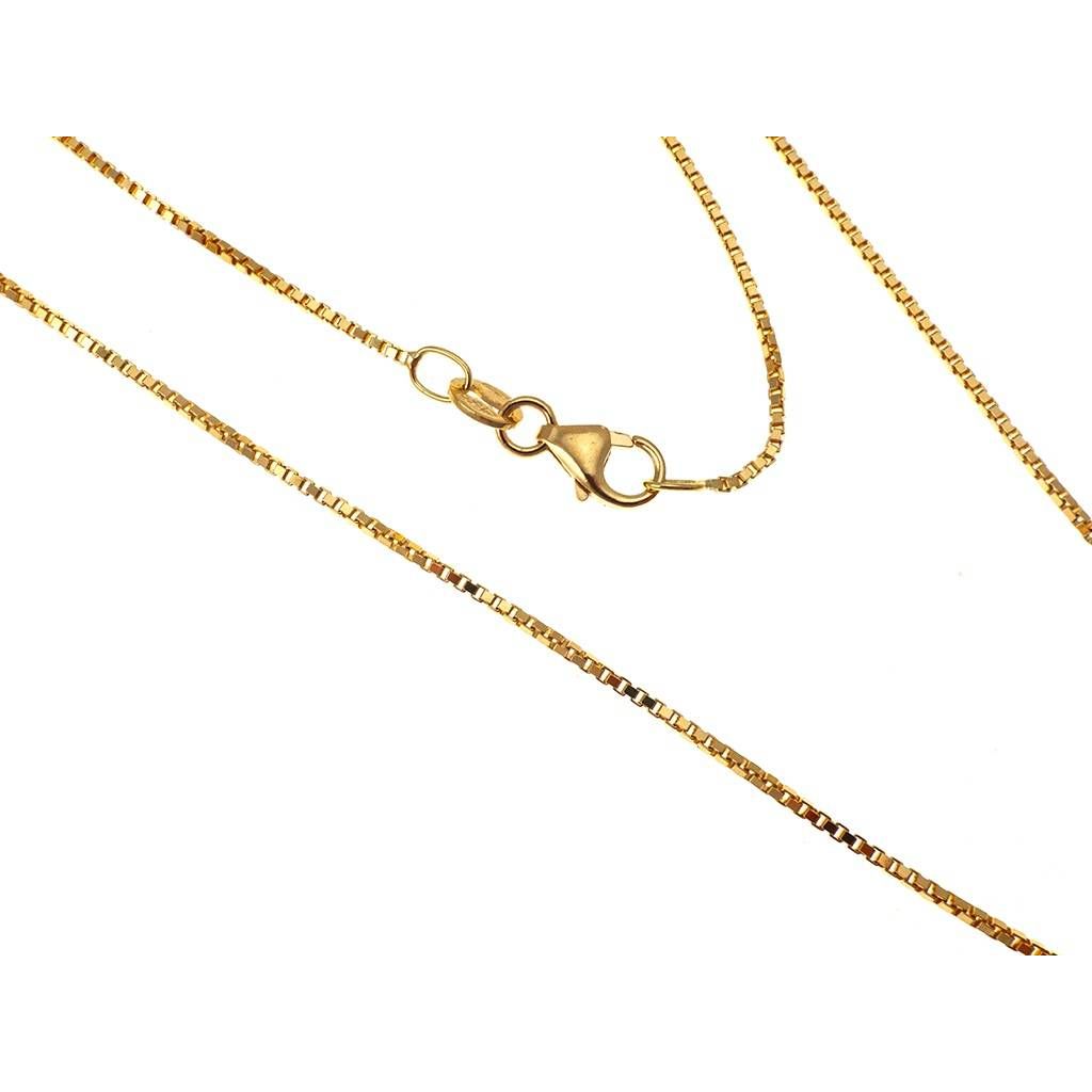 Collana Veneta 0.9mm in Oro Giallo - Chiusura Moschettone