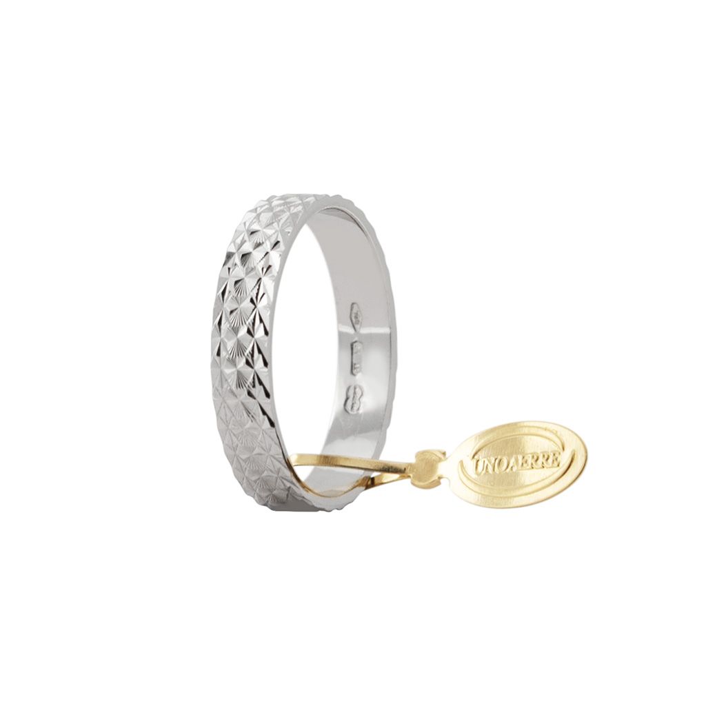 Fedina Bucaneve 4mm Oro Bianco UNOAERRE