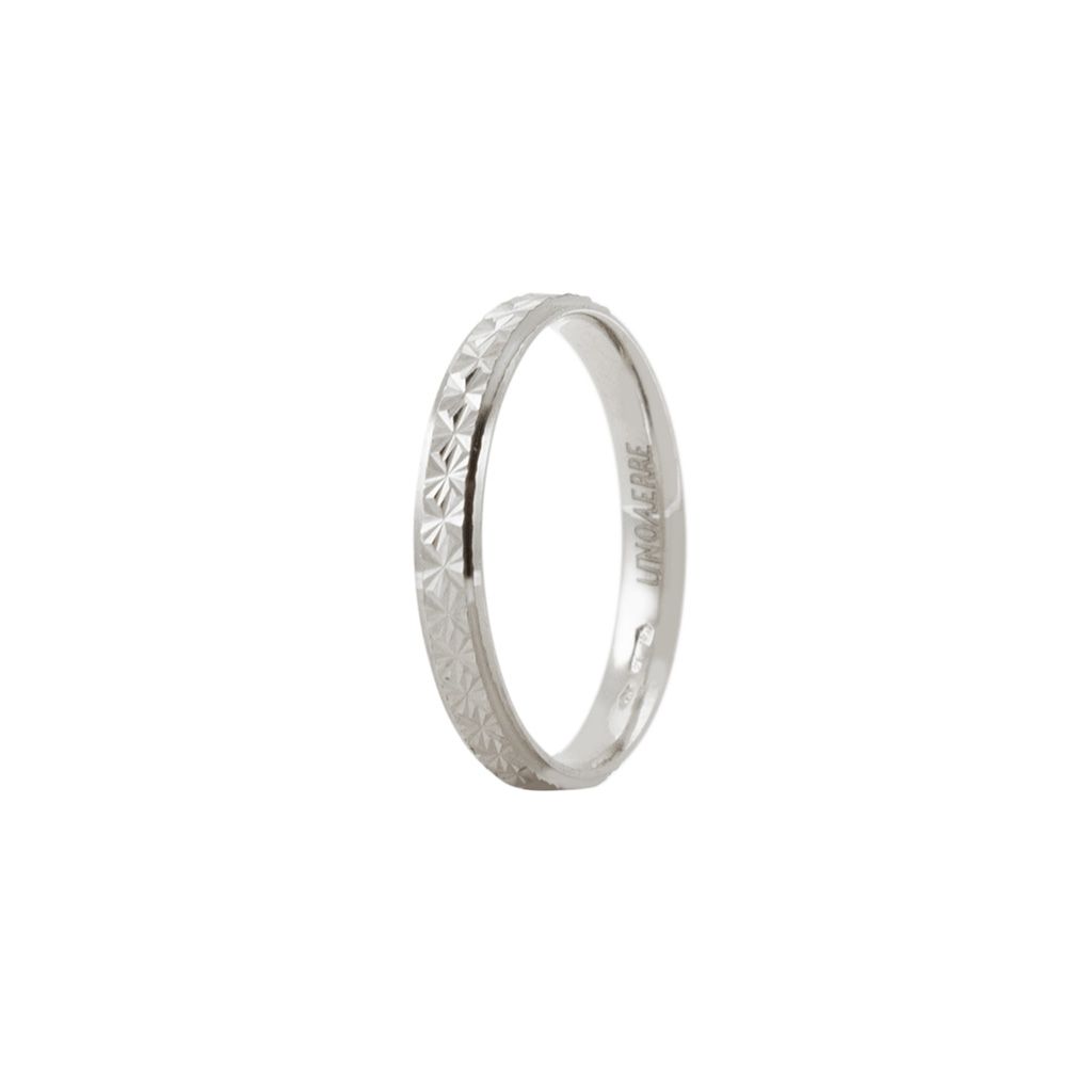 Wedding Band Mimosa 3mm Comfort White Gold UNOAERRE