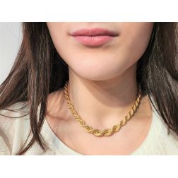 Photo of worn Necklace rope scalar 10mm-5mm