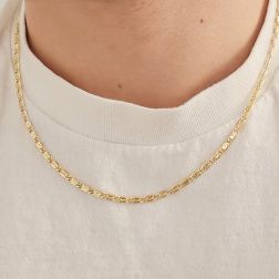 Collana lumachina 50cm x 3.30mm foto indossata