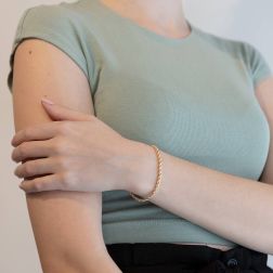 Photo of worn Rope Bracelet Yellow Gold x 3.30mm