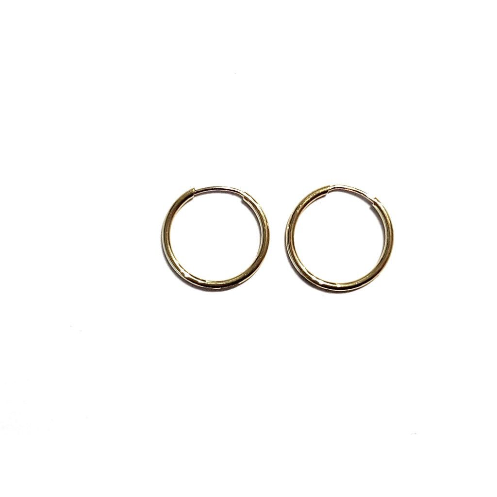 Hoops circles 1.20cm x 1mm in yellow gold