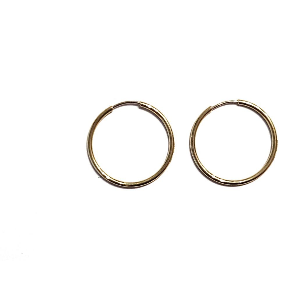 Boccole cerchi 1.5cm x 1mm in oro giallo