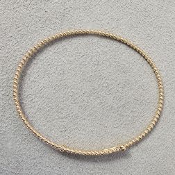 Bracciale Rigido aperto a Palline in Oro Giallo