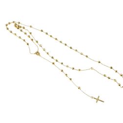 Collana Rosario Oro Giallo sfere 4.80mm