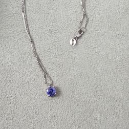 5mm Solitaire Tanzanite Necklace