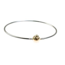 White Gold 6.30cm diameter Sintesi Rigid simple Bracelet