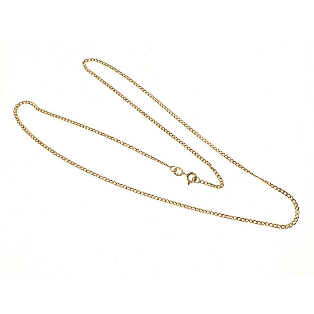 50cm x 1.9mm Yellow Gold Curb chain Necklace